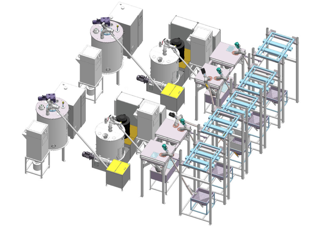 Plastic material handling and conveying diamat