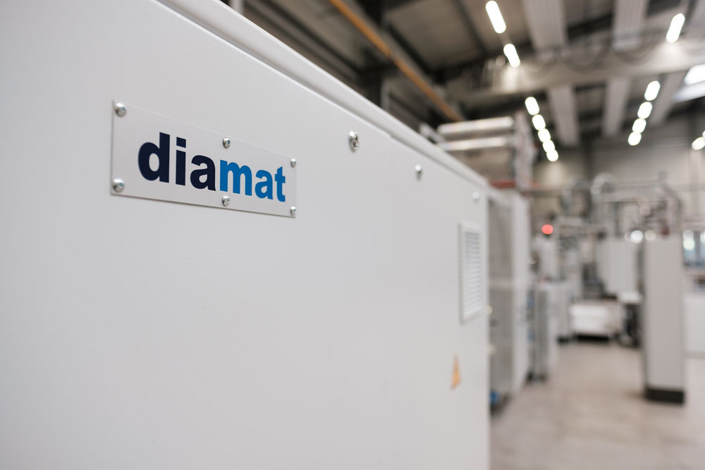 diamat plastic extrusion logo at the new location near Los Angeles, California, USA.